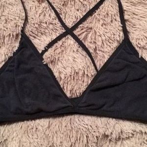black american apparel bralette